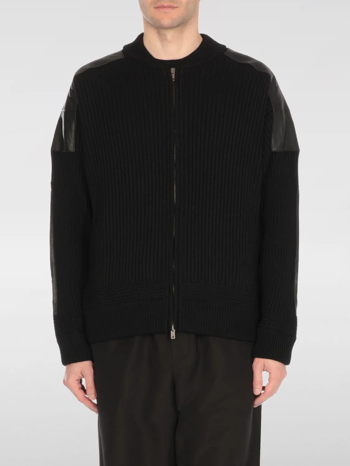 Cardigan con zip Golden Goose in lana