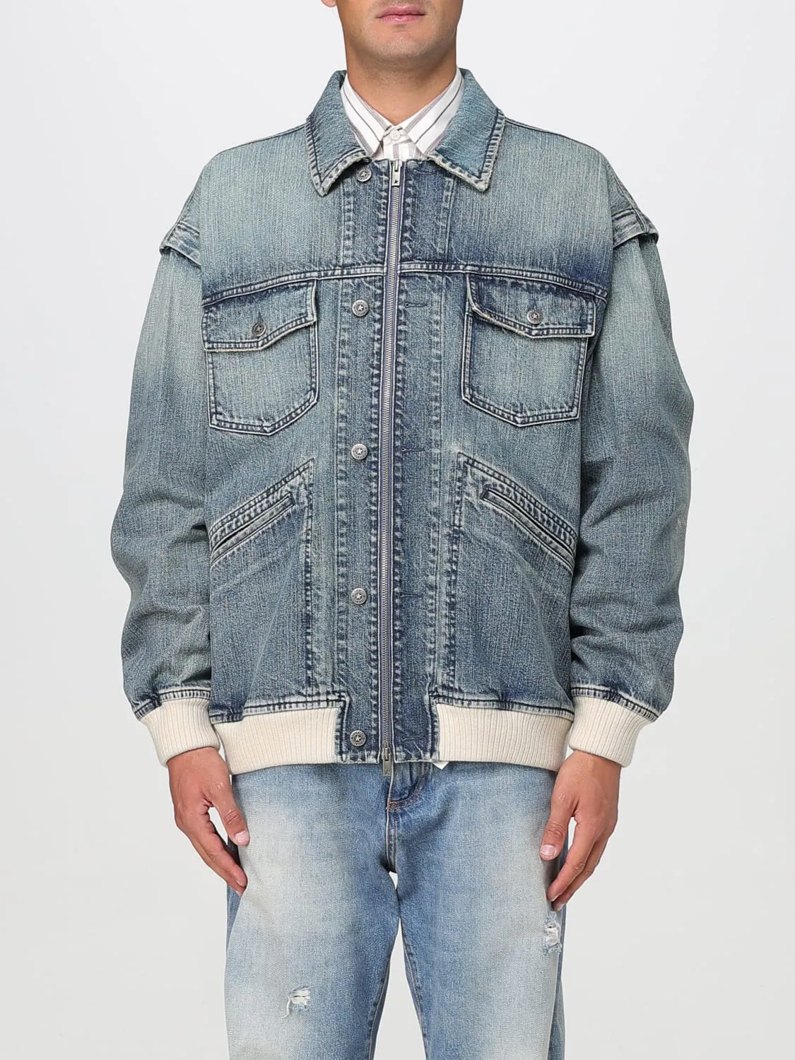 Giubbotto Golden Goose in denim di misto cotone