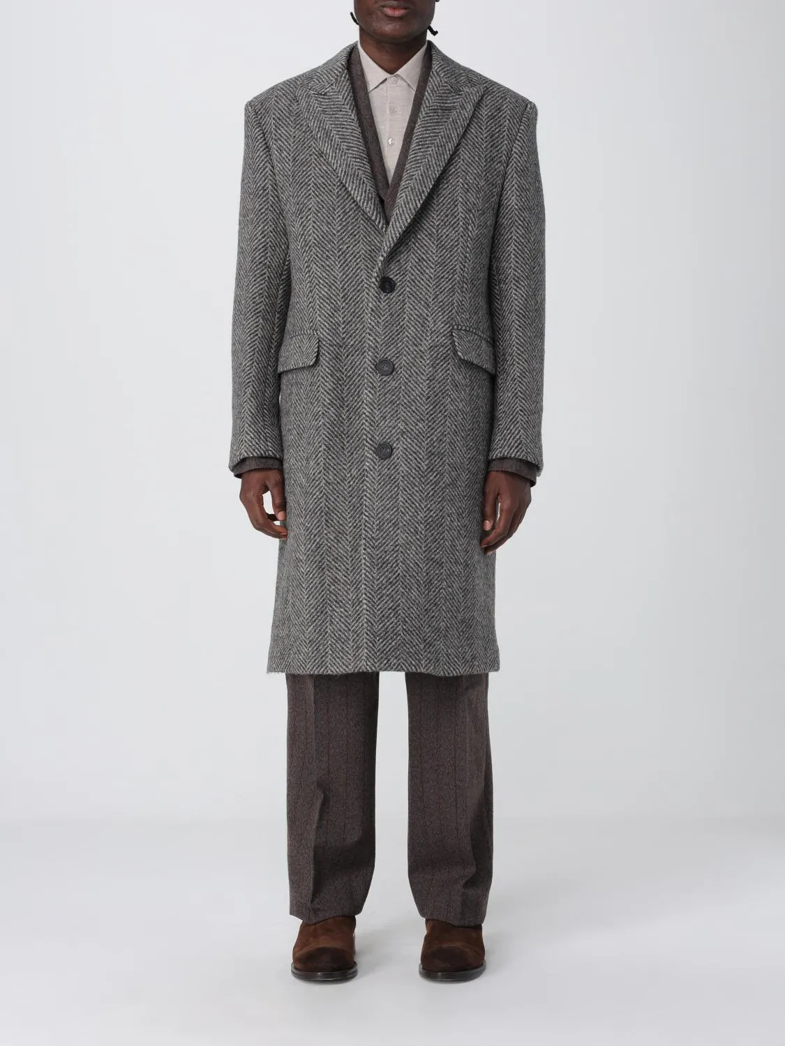 Cappotto monopetto Golden Goose in lana vergine