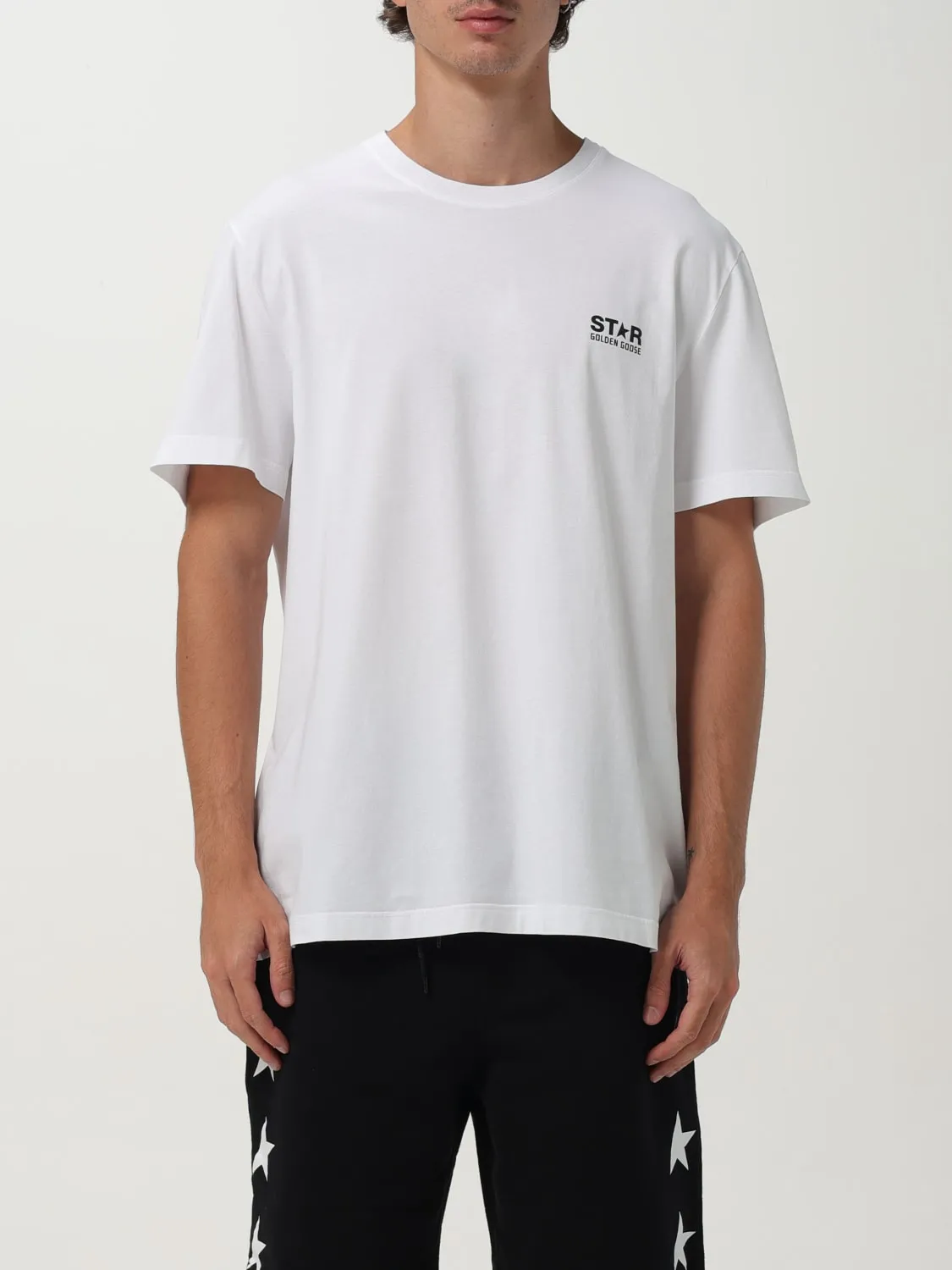 T-shirt in cotone con stampa stella Golden Goose