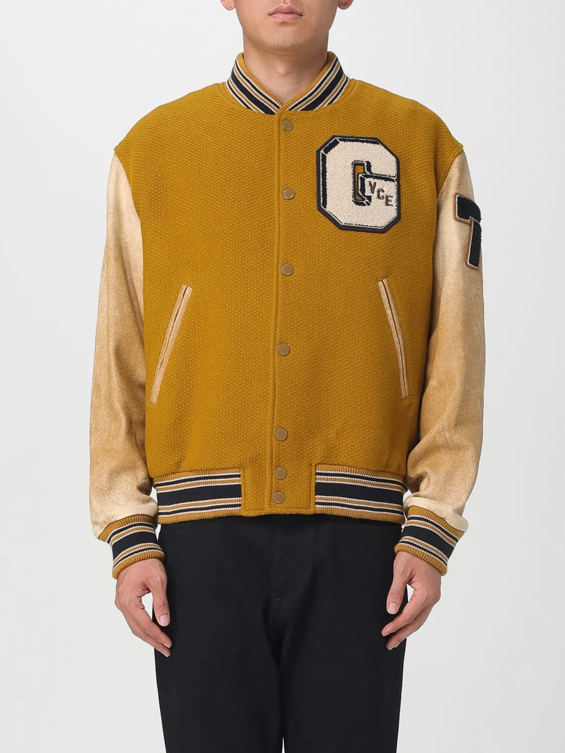 Giacca varsity Golden Goose in lana vergine e pelle usurata