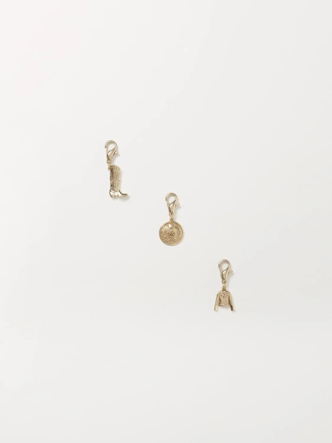 Set 3 charms Golden Goose in ottone