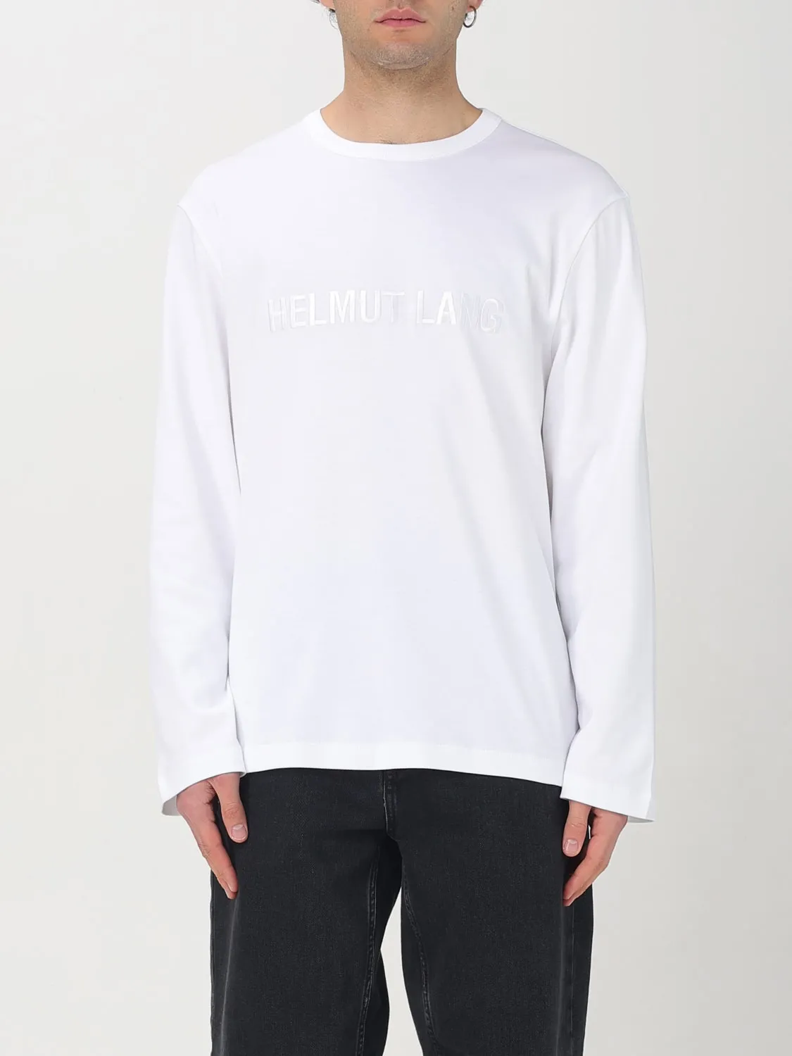 Maglia in cotone con logo Helmut Lang