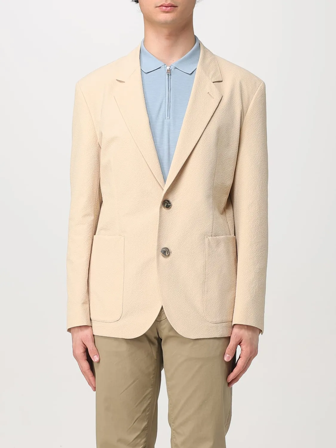 Blazer monopetto Hugo in cotone stretch
