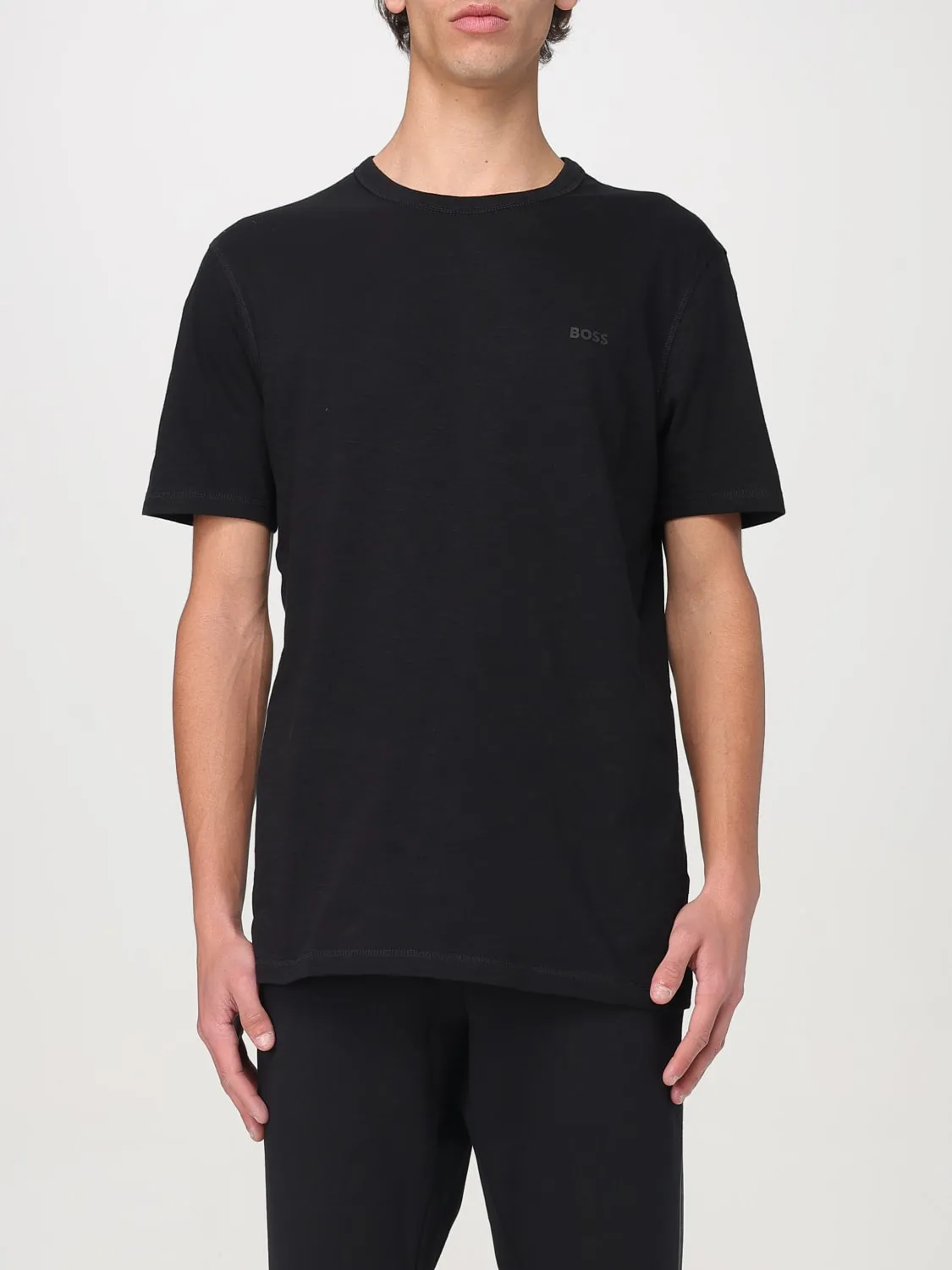 T-shirt basic in cotone con mini logo Hugo