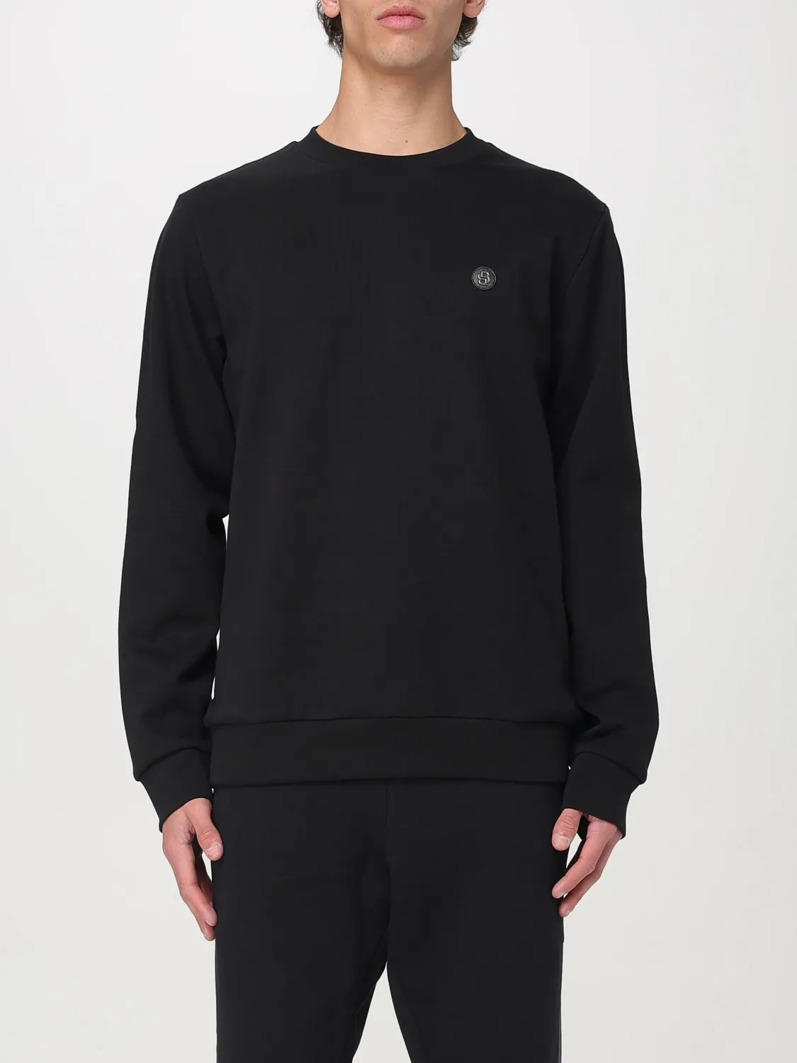 Felpa a girocollo basic con mini logo Hugo