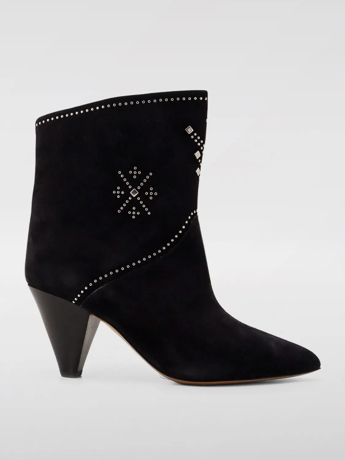 Stivaletto Loline Isabel Marant in camoscio con borchie applicate