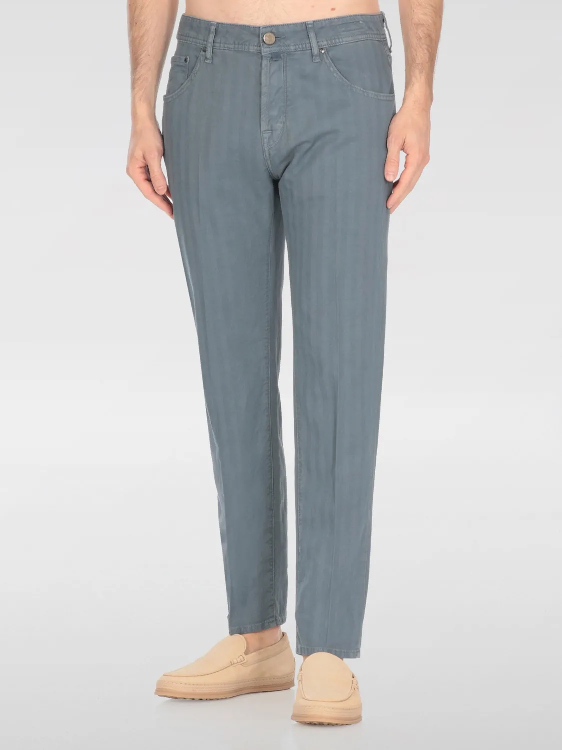 Pantalone Jacob Cohen in denim di misto cotone a righe