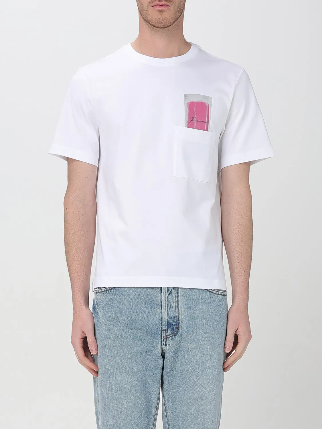 T-shirt in cotone con stampa logo Jacquemus