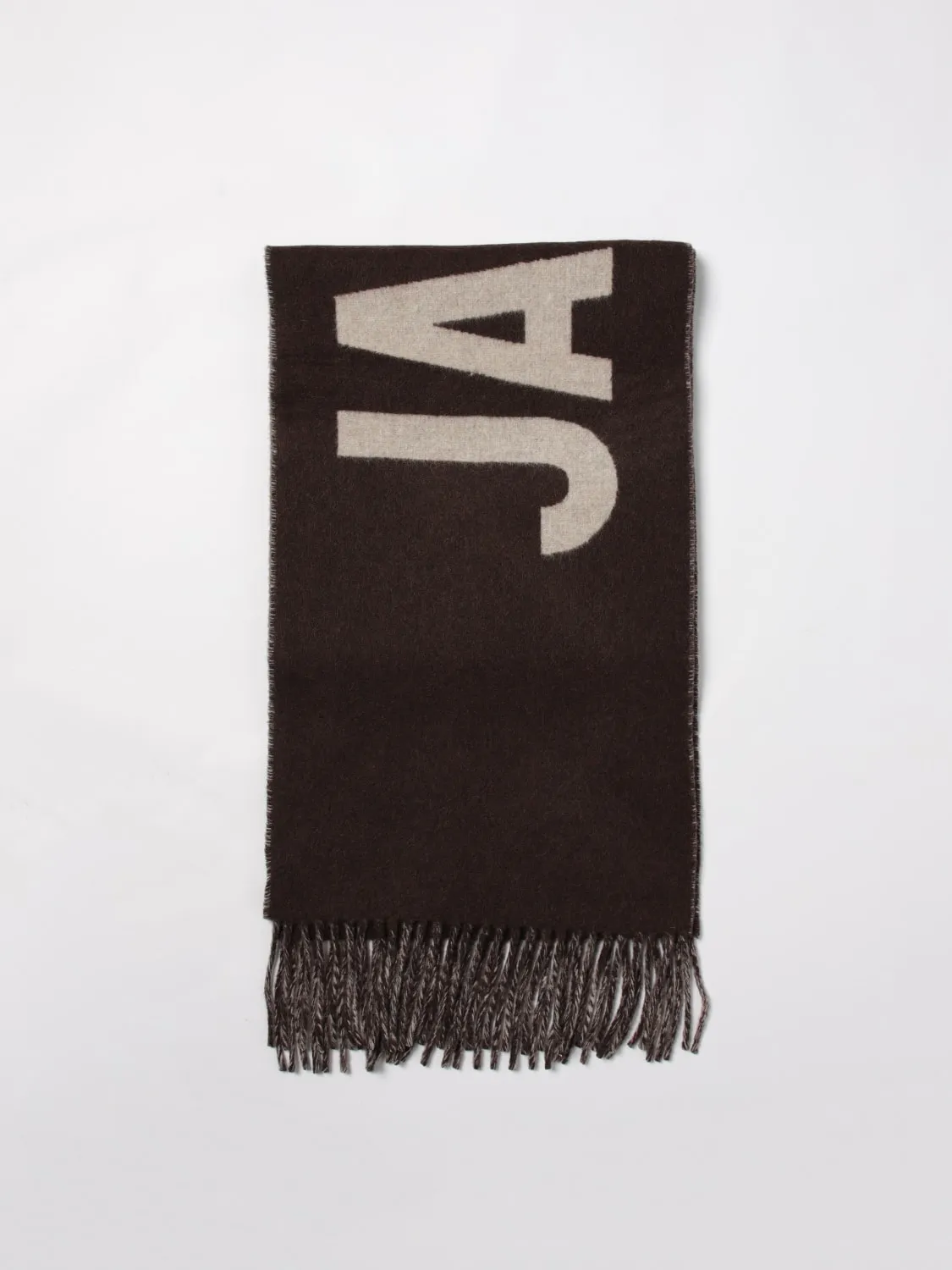 Sciarpa Jacquemus in lana vergine con logo jacquard