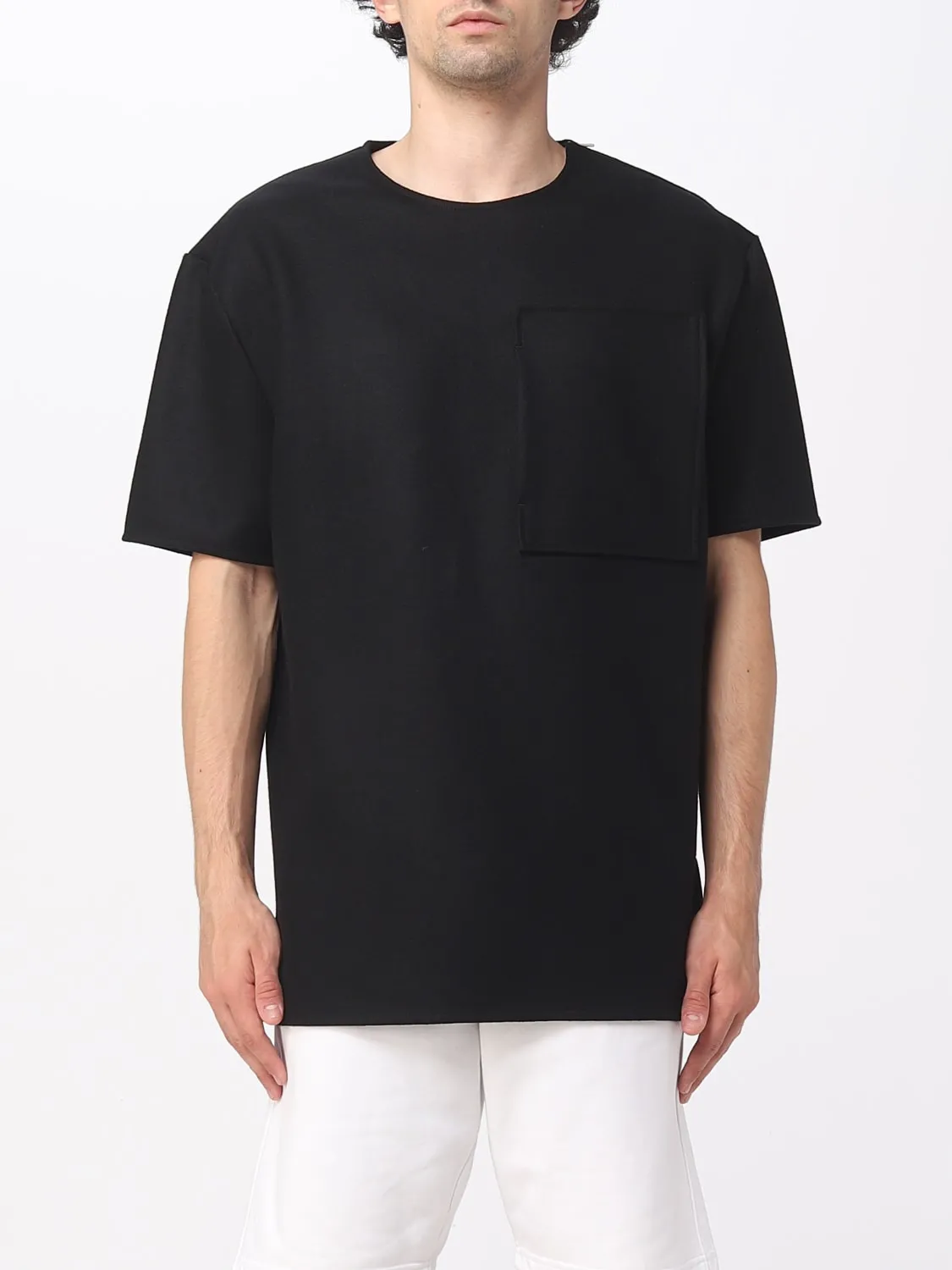 T-shirt Jil Sander in lana con dettaglio zip