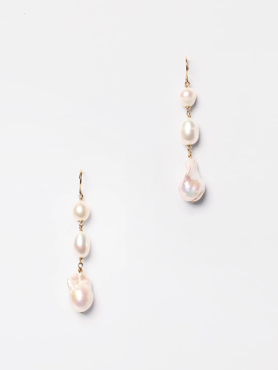 Orecchini Jil Sander in ottone con perle d'acqua dolce