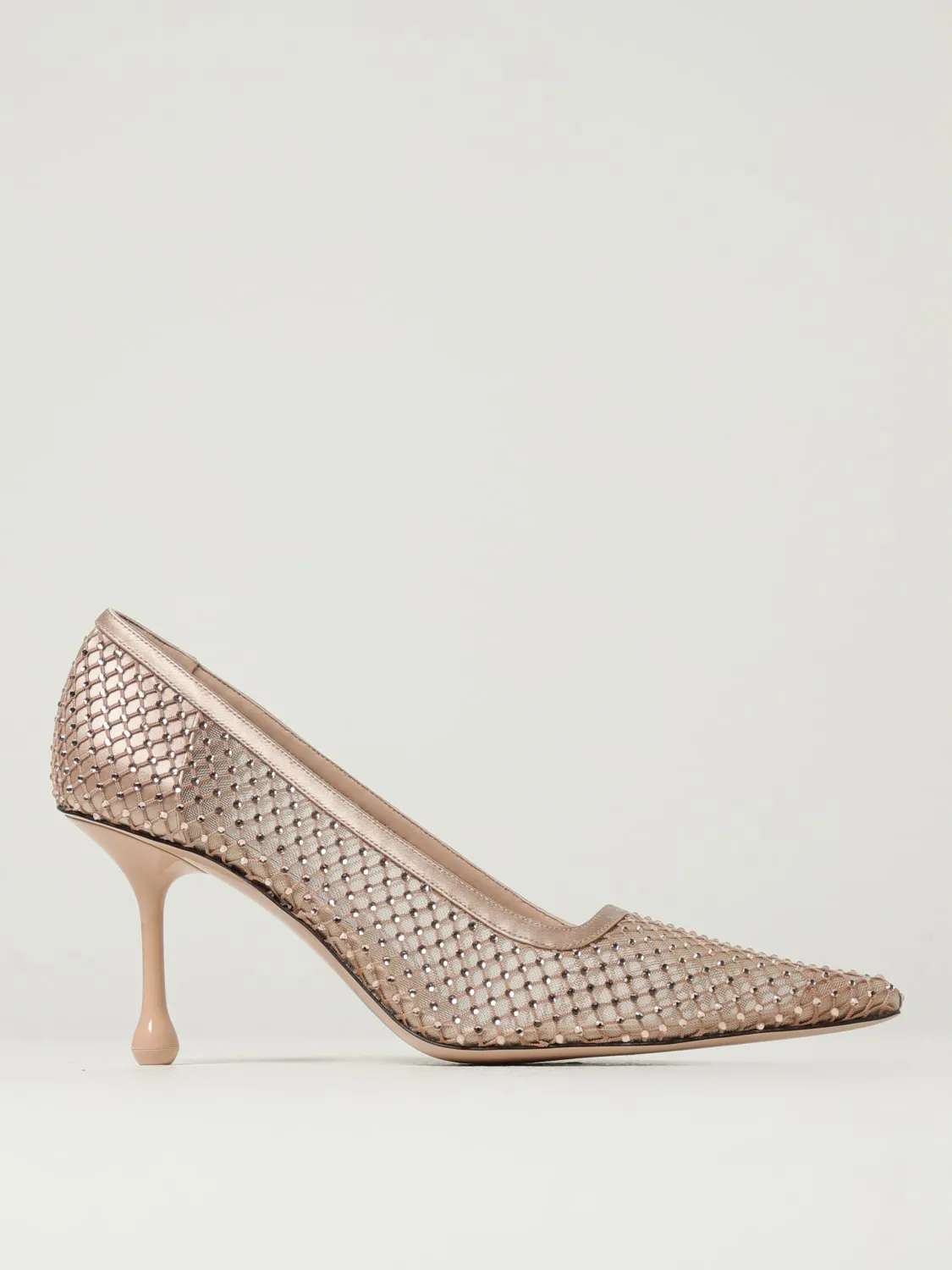 Décolleté Ixia Jimmy Choo in nylon a rete e raso con strass all over