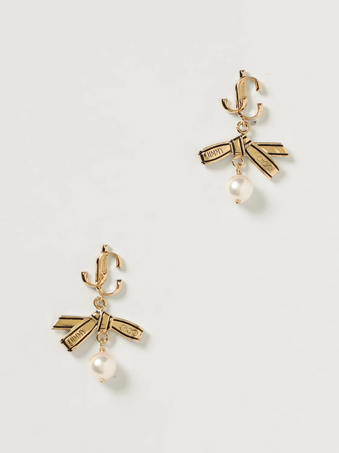 Orecchini Jimmy Choo in ottone con pelre sintetiche