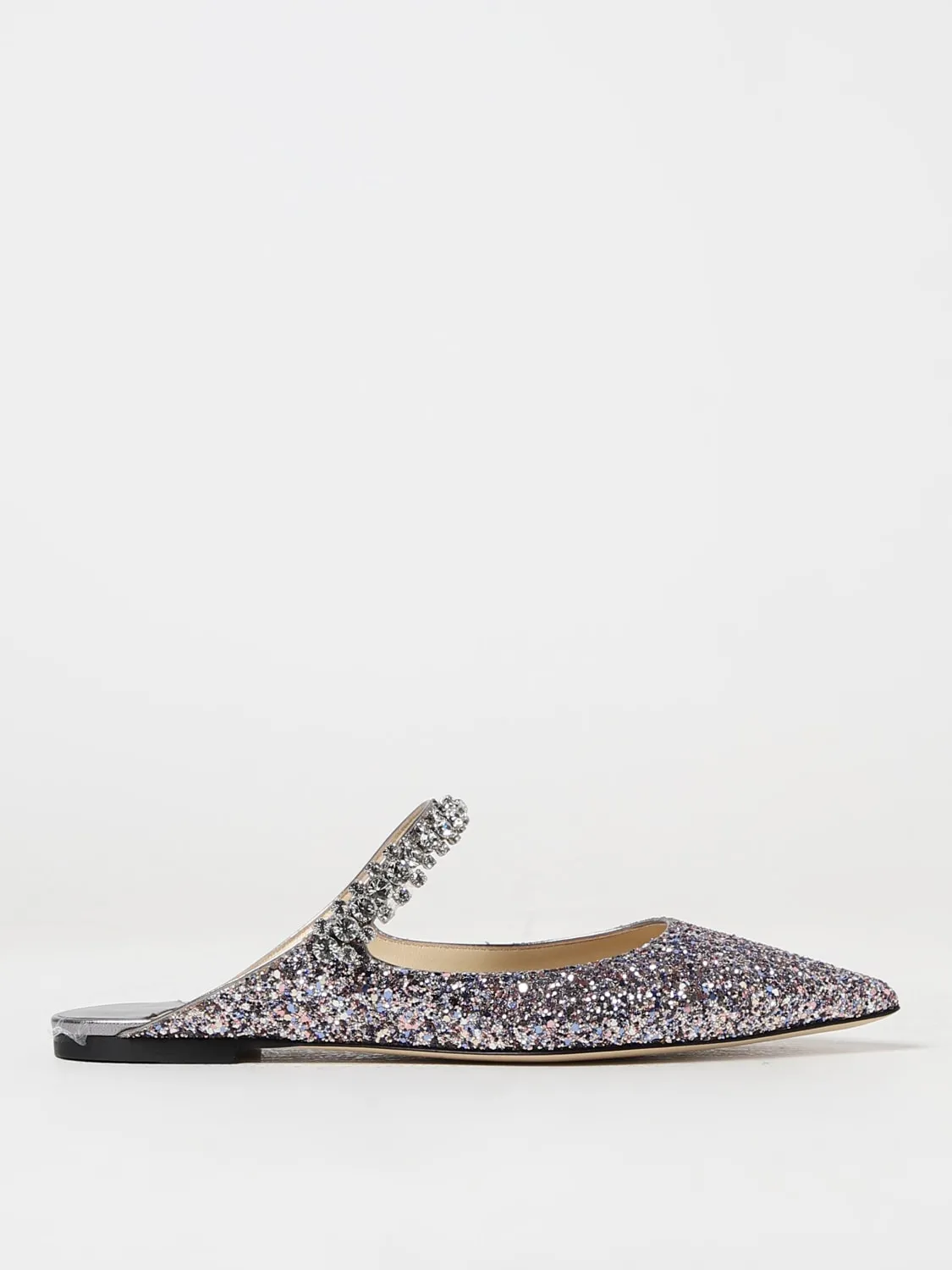 Sabot Bing Jimmy Choo in tessuto glitter con strass