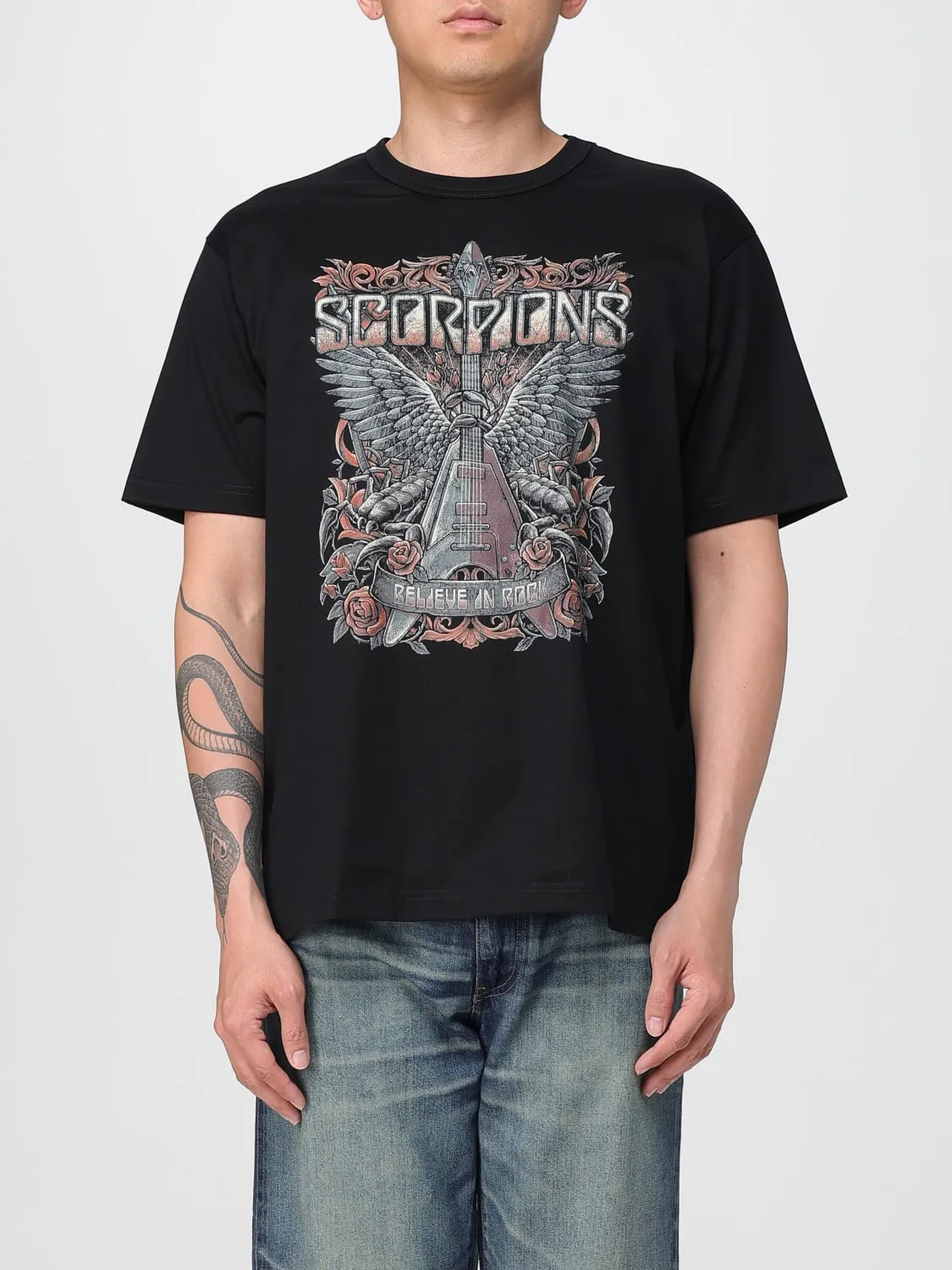 T-shirt in cotone stampata Junya Watanabe