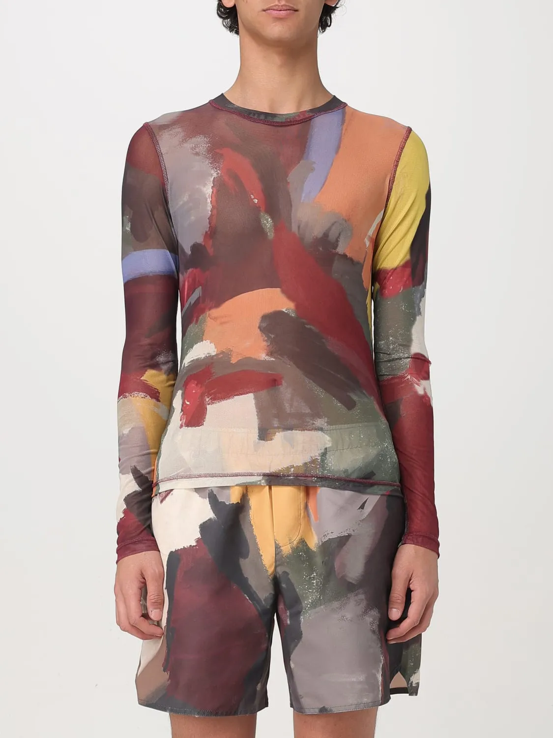 T-shirt JW Anderson in jersey con stampa astratta