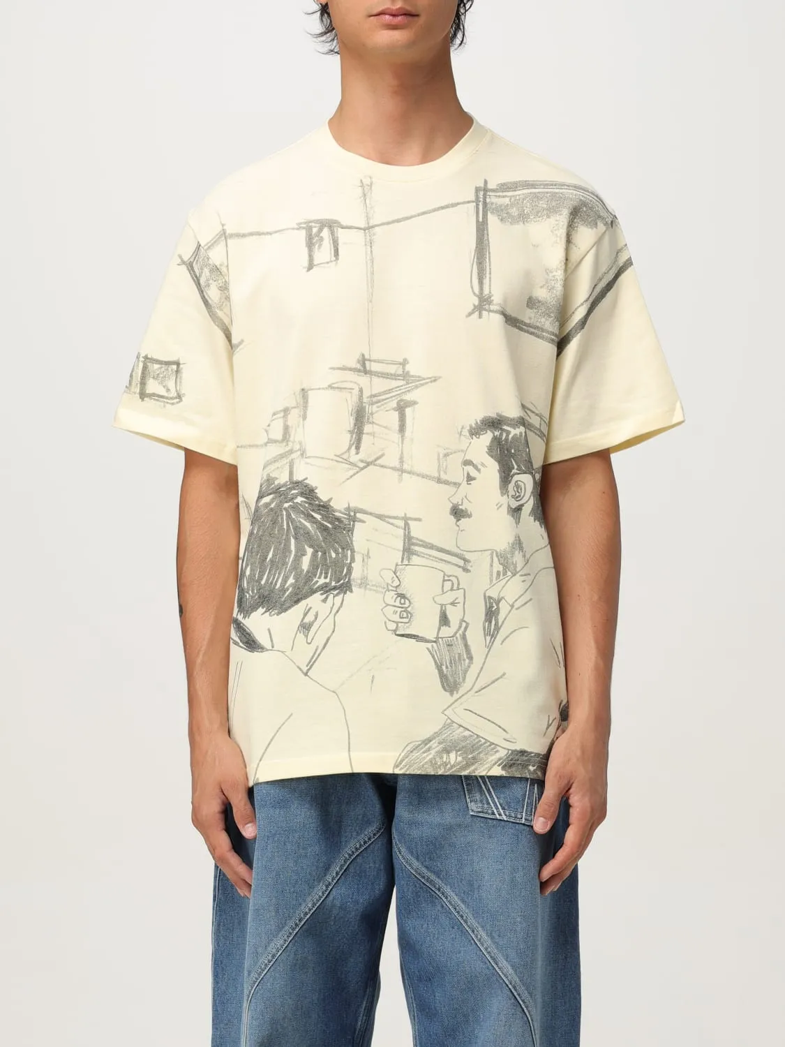 T-shirt JW Anderson in cotone con stampa grafica