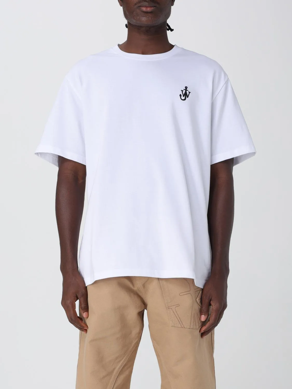 T-shirt JW Anderson in cotone con logo ricamato