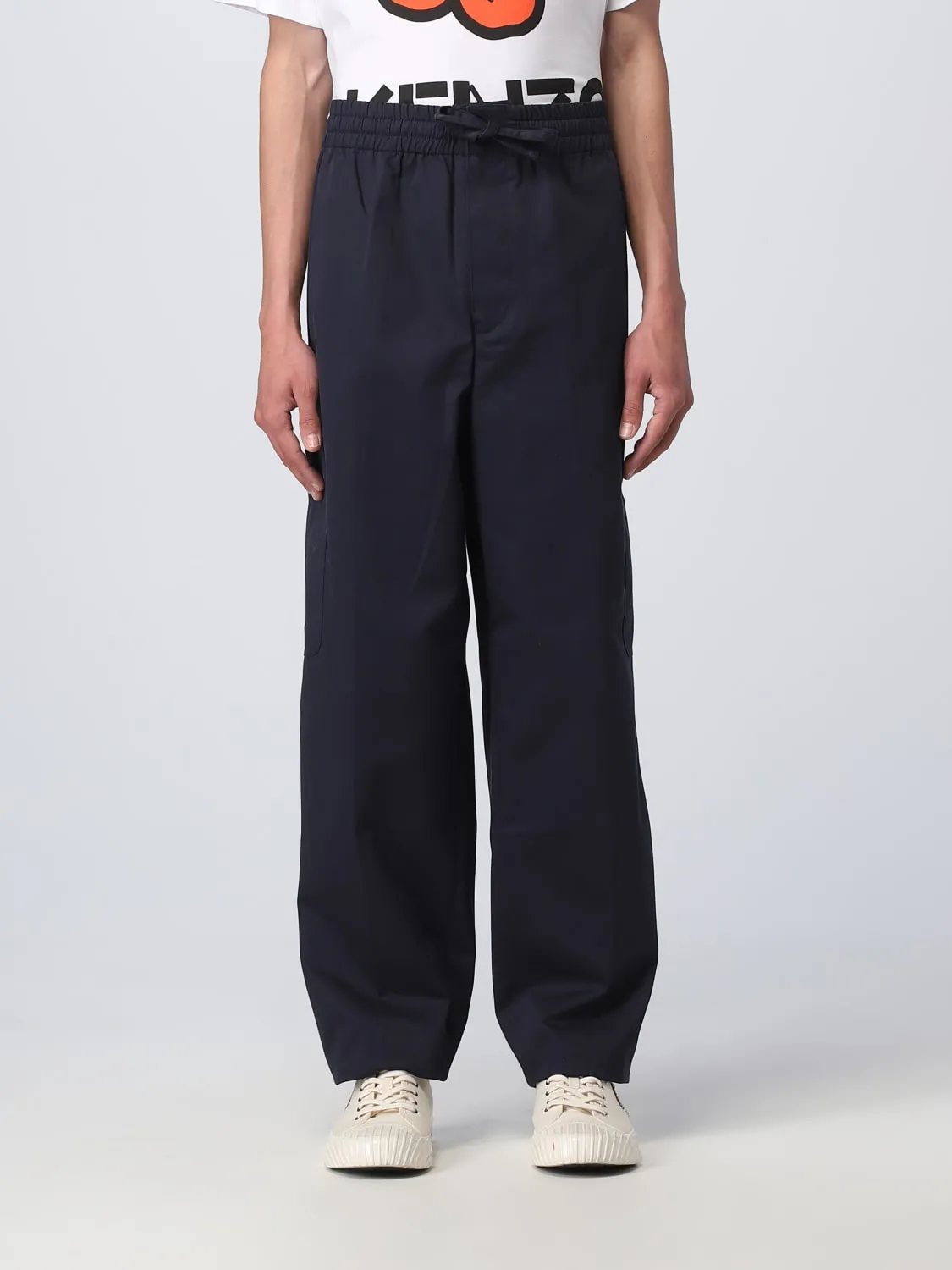 Pantaloni Kenzo in gabardine di cotone
