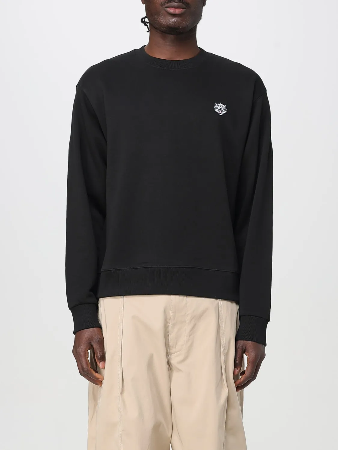 Felpa a girocollo con mini logo Tiger Kenzo