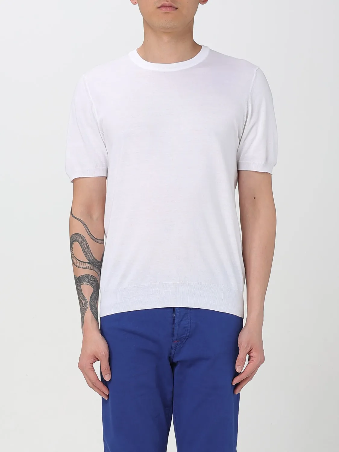 T-shirt a girocollo in cotone Kiton