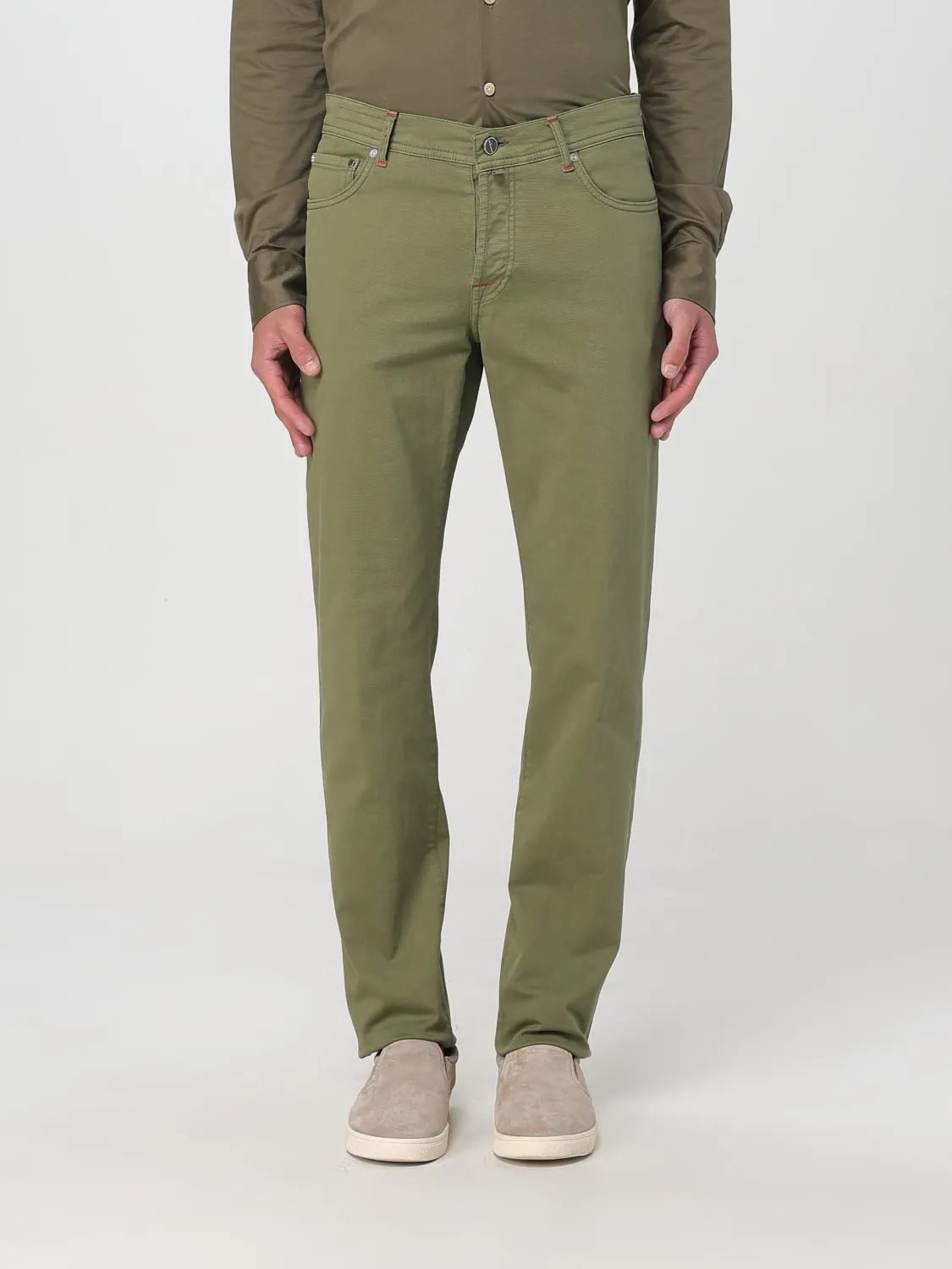 Jeans Kiton in denim di cotone stretch