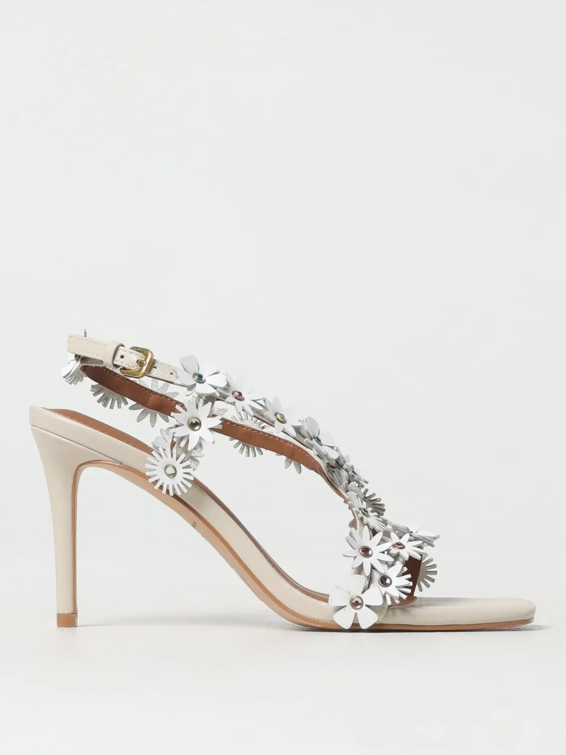 Sandalo Kurt Geiger London in pelle con fiori applicati