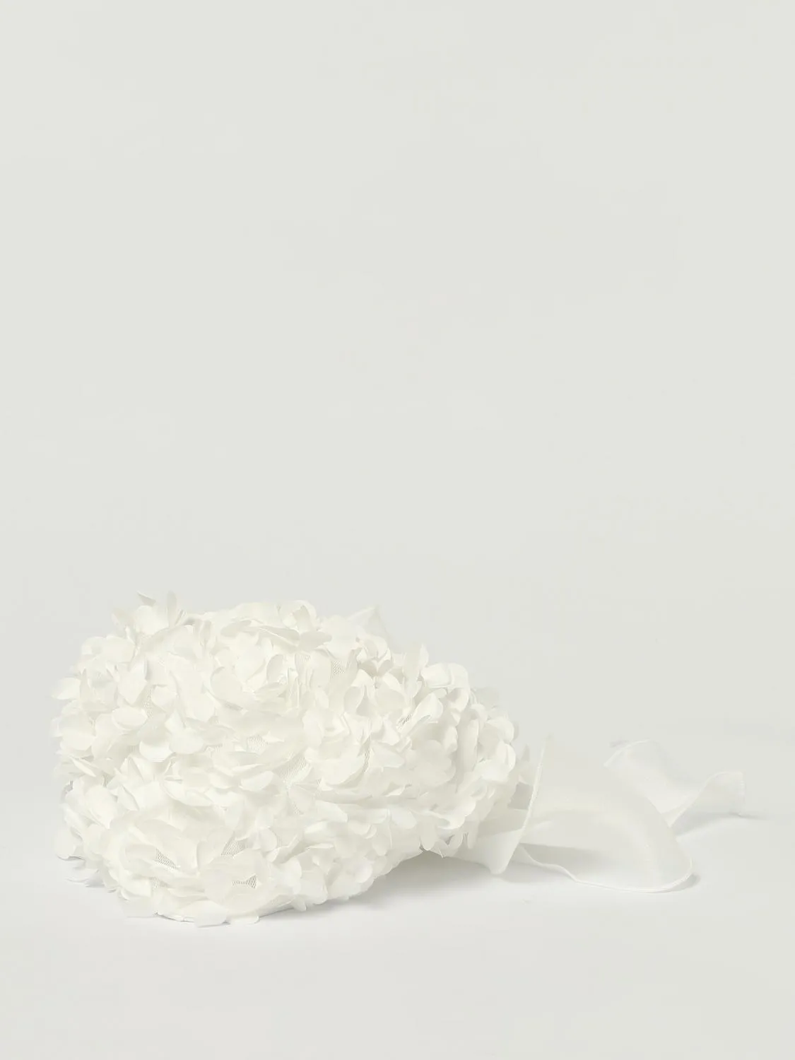 Cuffia La Stupenderia in tessuto con fiori applicati