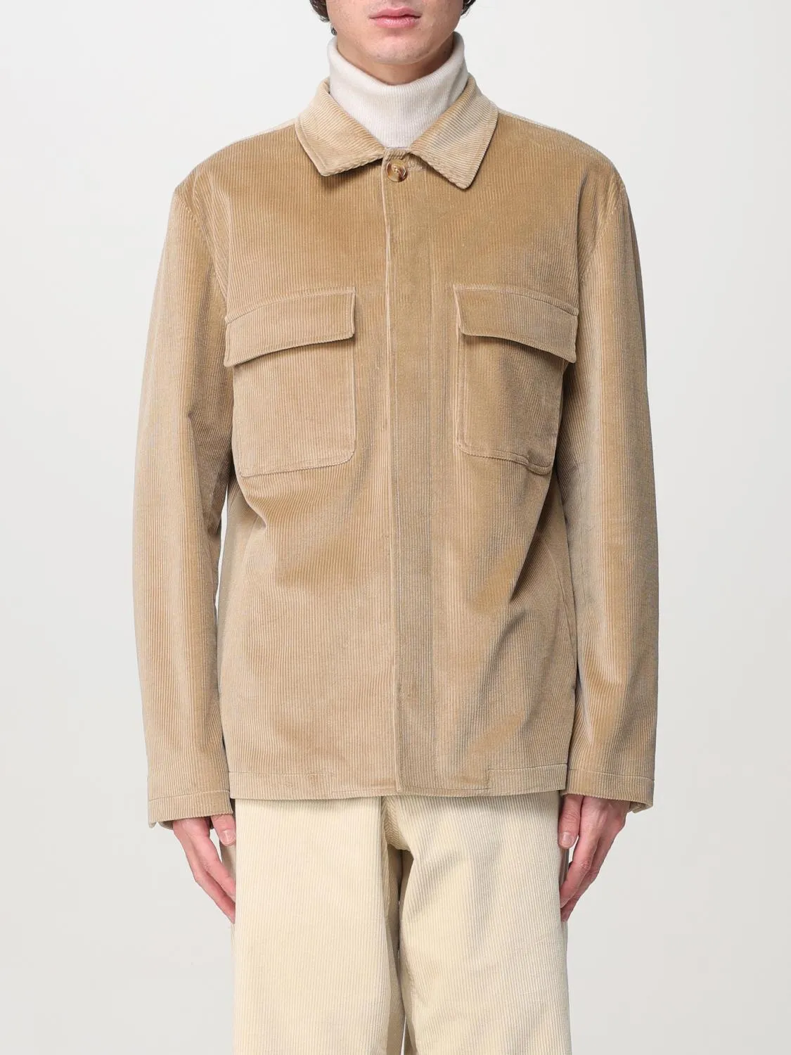 Overshirt Lardini in cotone stretch