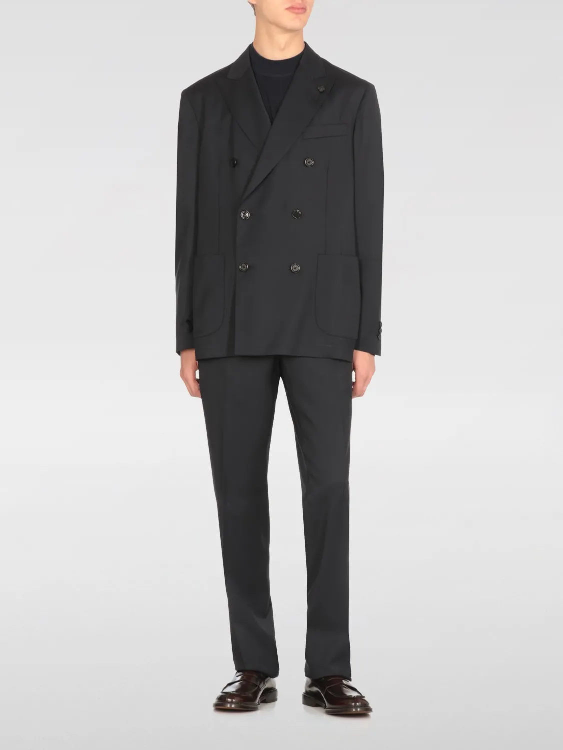 Abito a doppiopetto in lana vergine Lardini