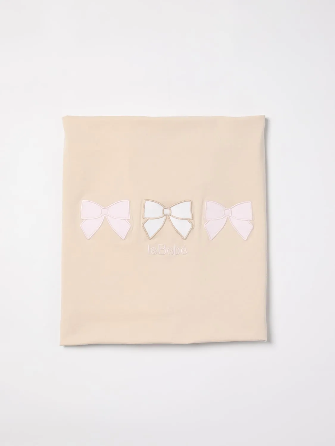 Copertina in cotone con fiocchi Le Bebe'