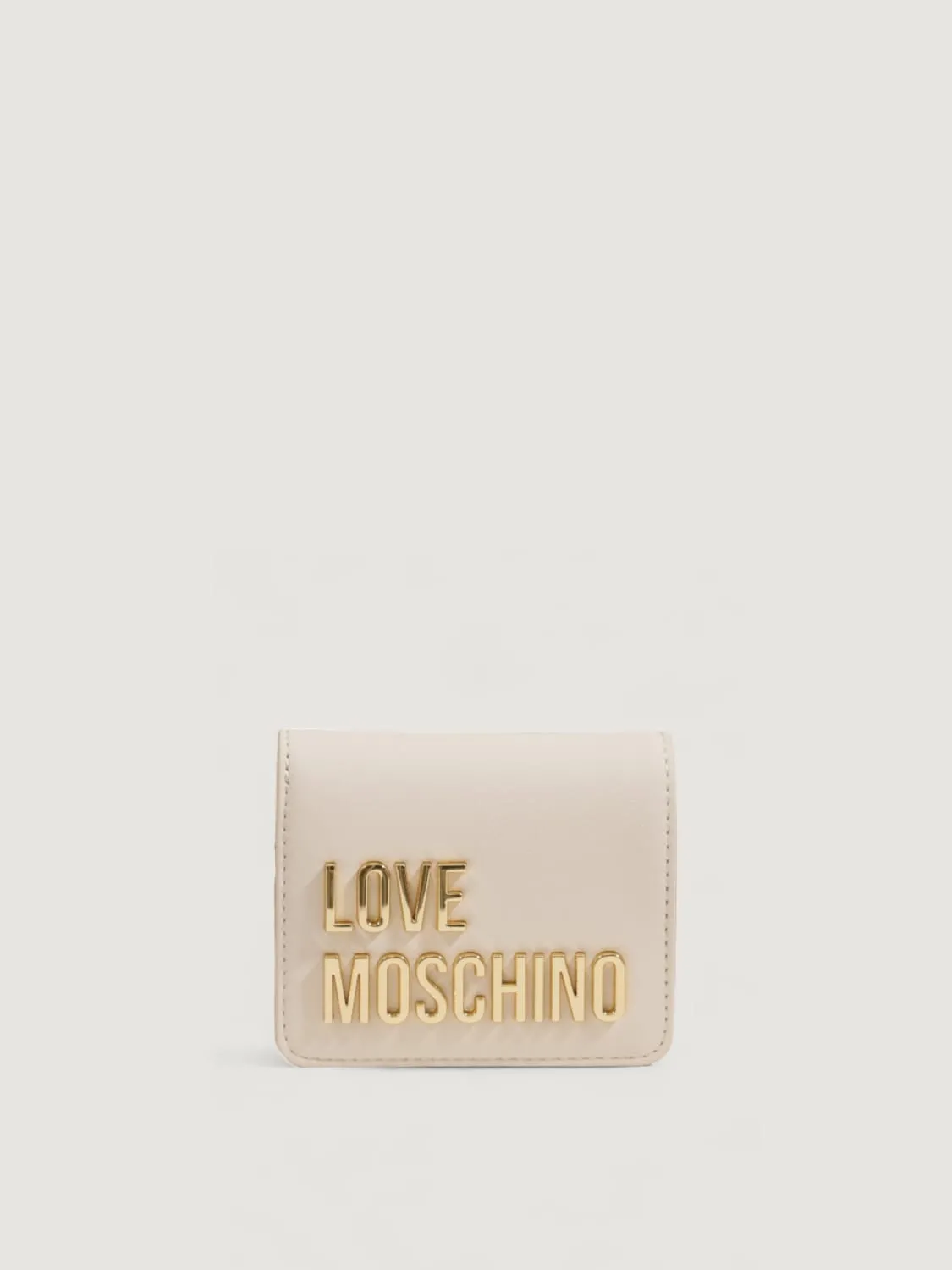 Portafoglio in pelle sintetica con logo Love Moschino