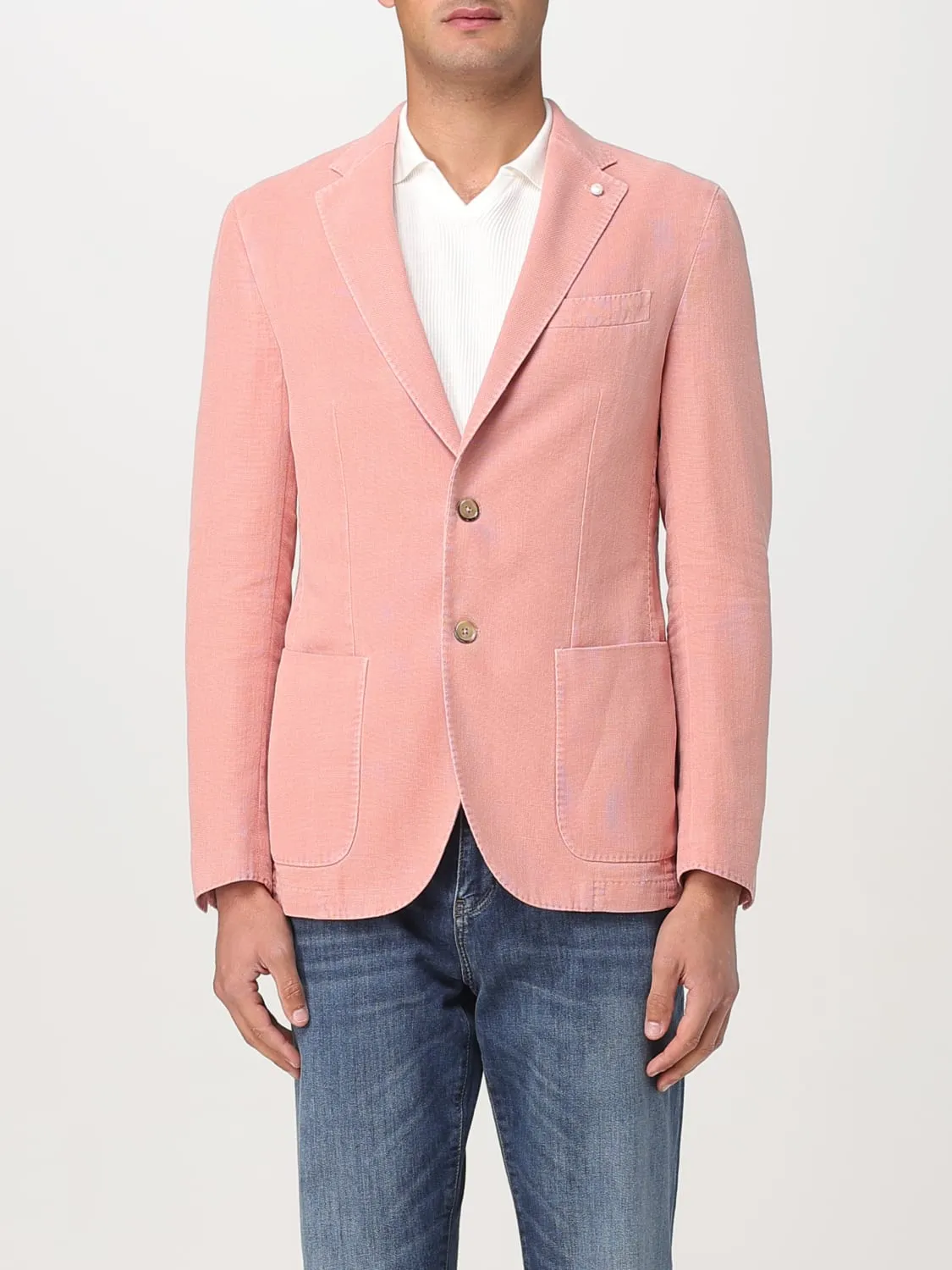 Blazer Luigi Bianchi in misto lino e cotone