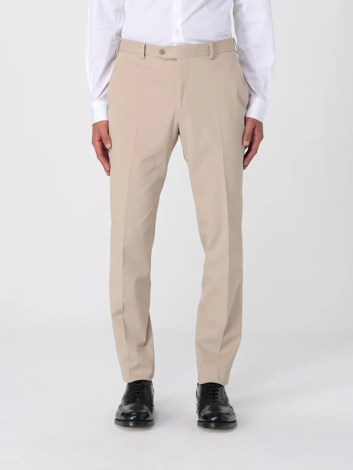 Pantalone Luigi Bianchi in cotone stretch