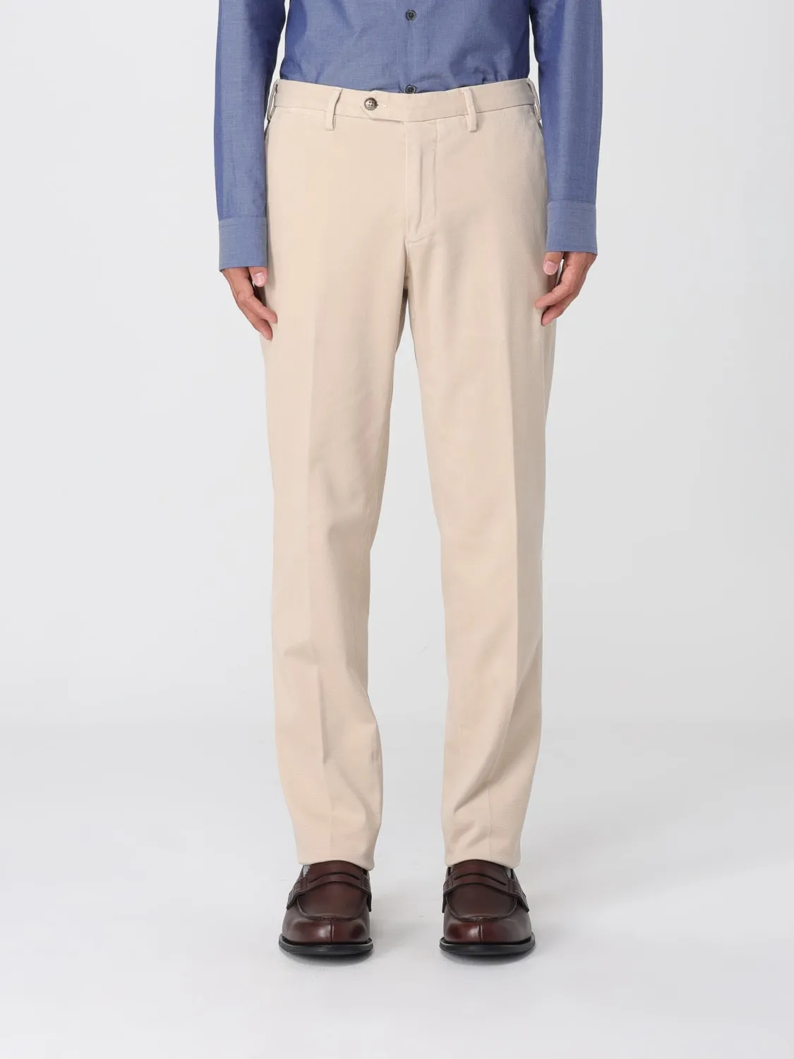 Pantalone chino Luigi Bianchi in cotone stretch
