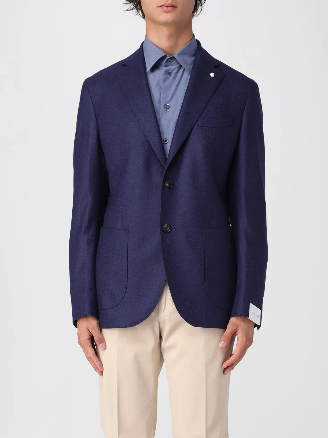 Blazer Luigi Bianchi in lana e cashmere