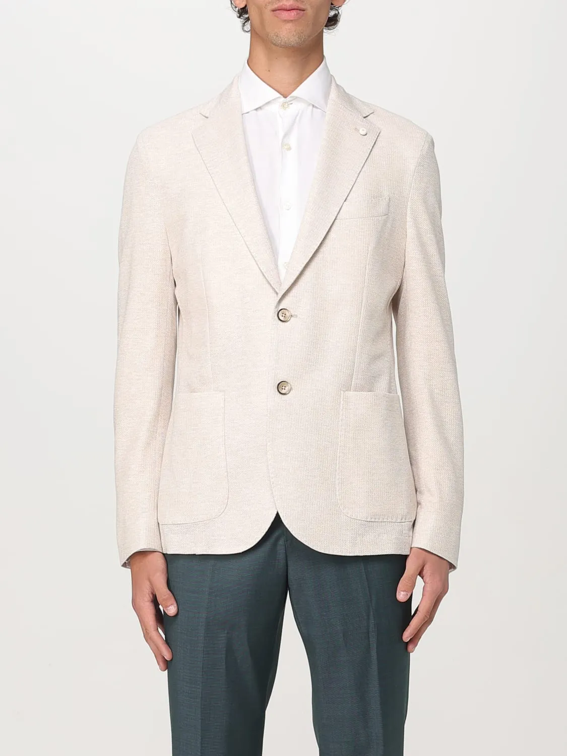 Blazer Luigi Bianchi in lino e cotone