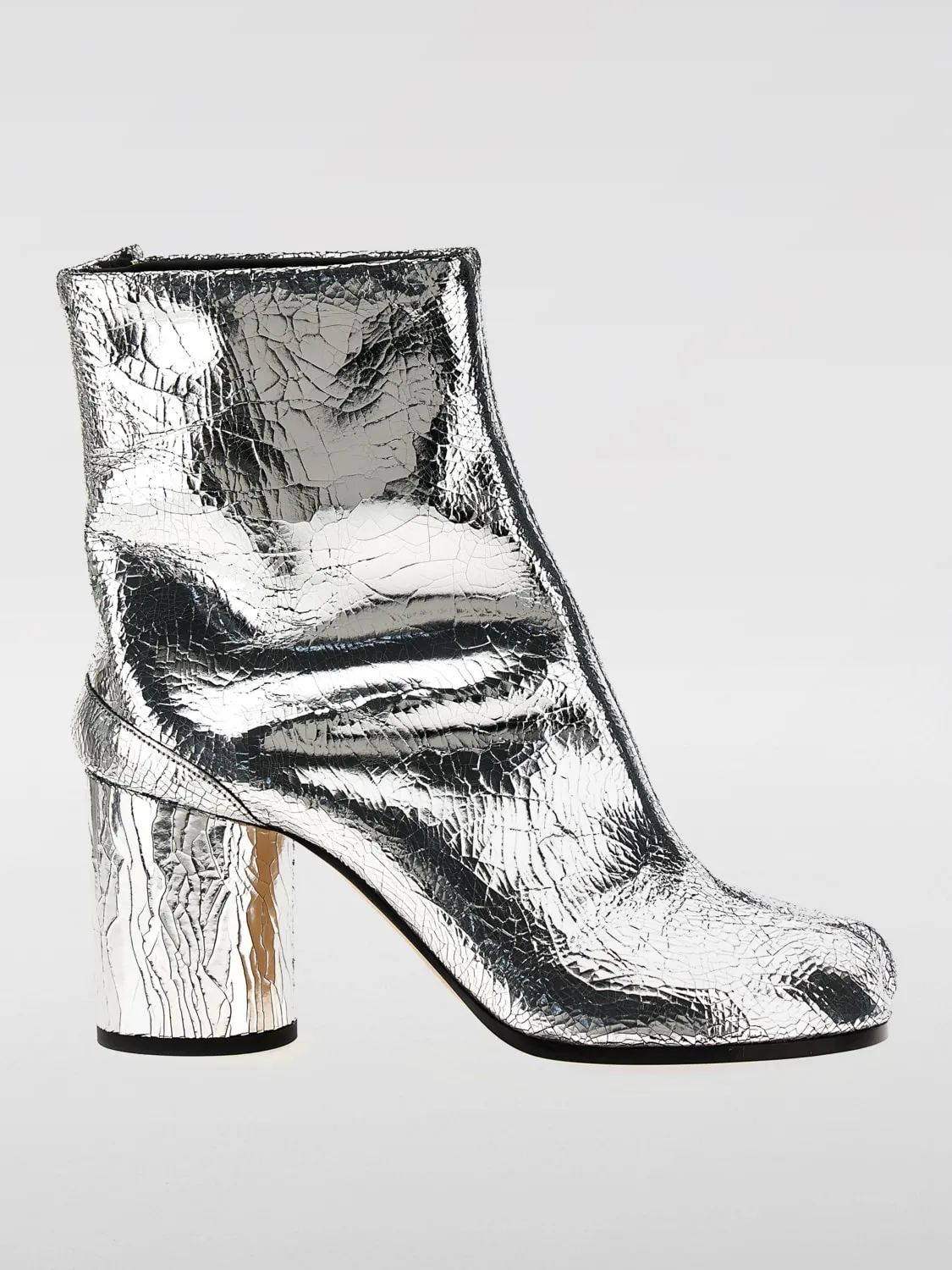 Stivaletto Tabi Broken Mirror Maison Margiela in pelle laminata cracklè