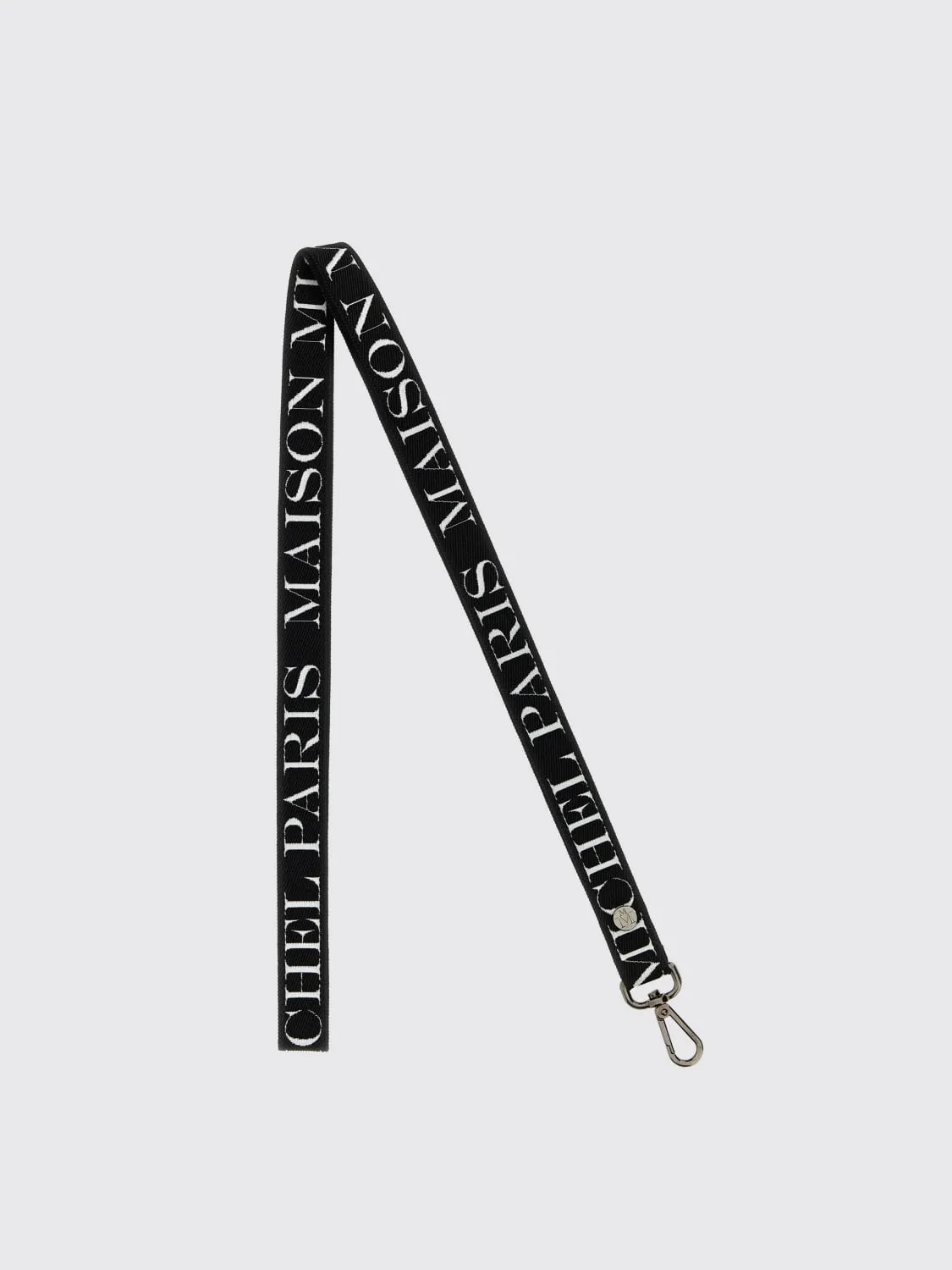 Tracolla Maison Michel in nylon con logo jacquard