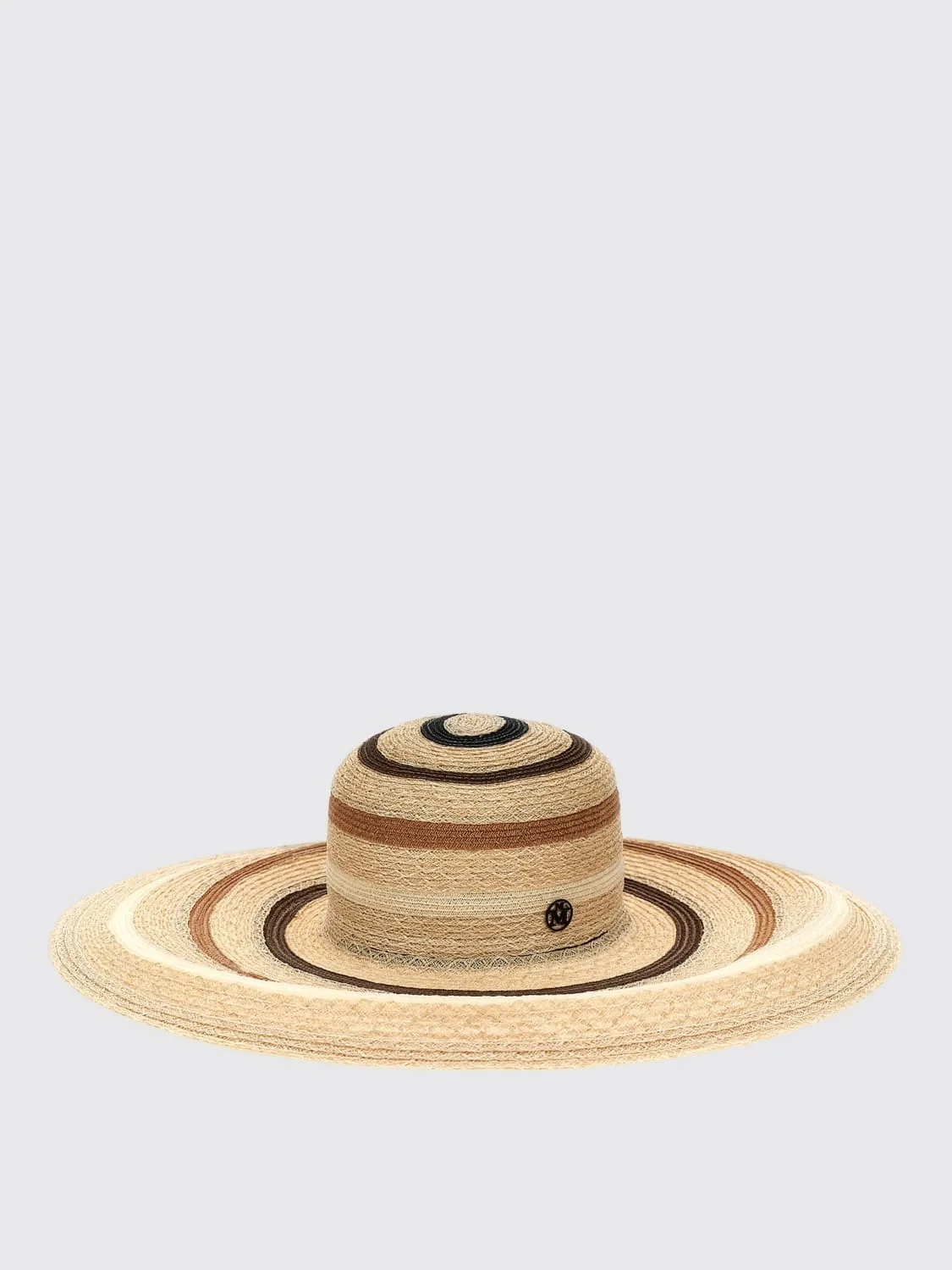 Cappello Maison Michel in rafia a righe