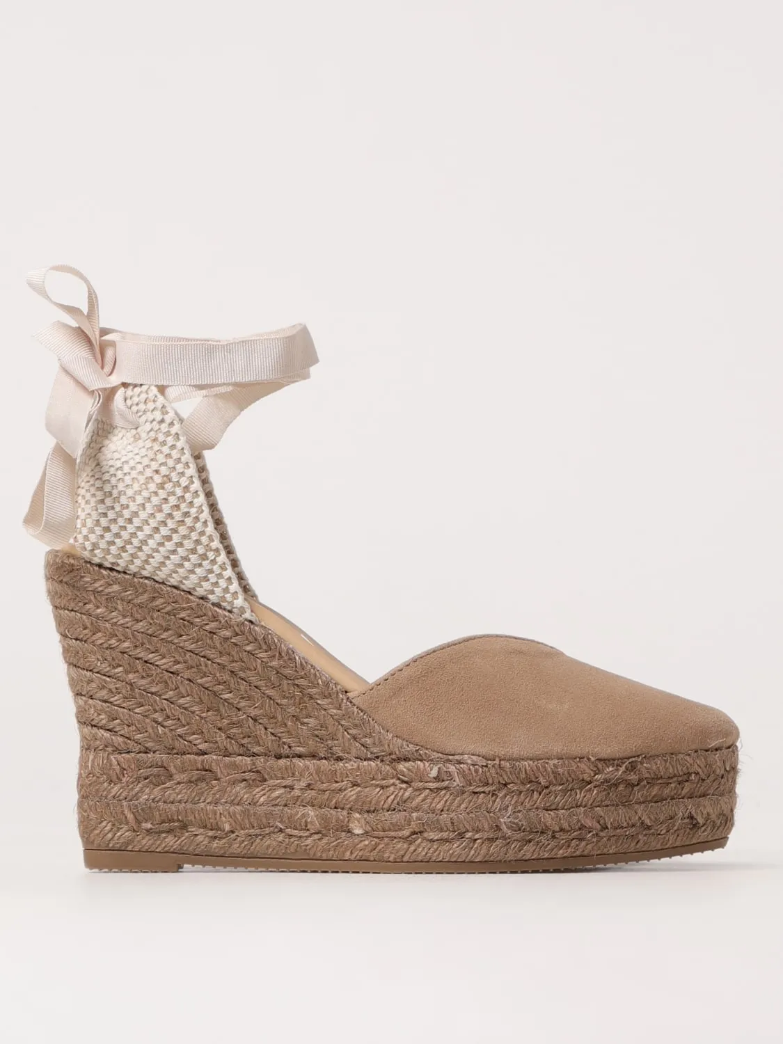 Espadrillas con zeppa Manebi in camoscio