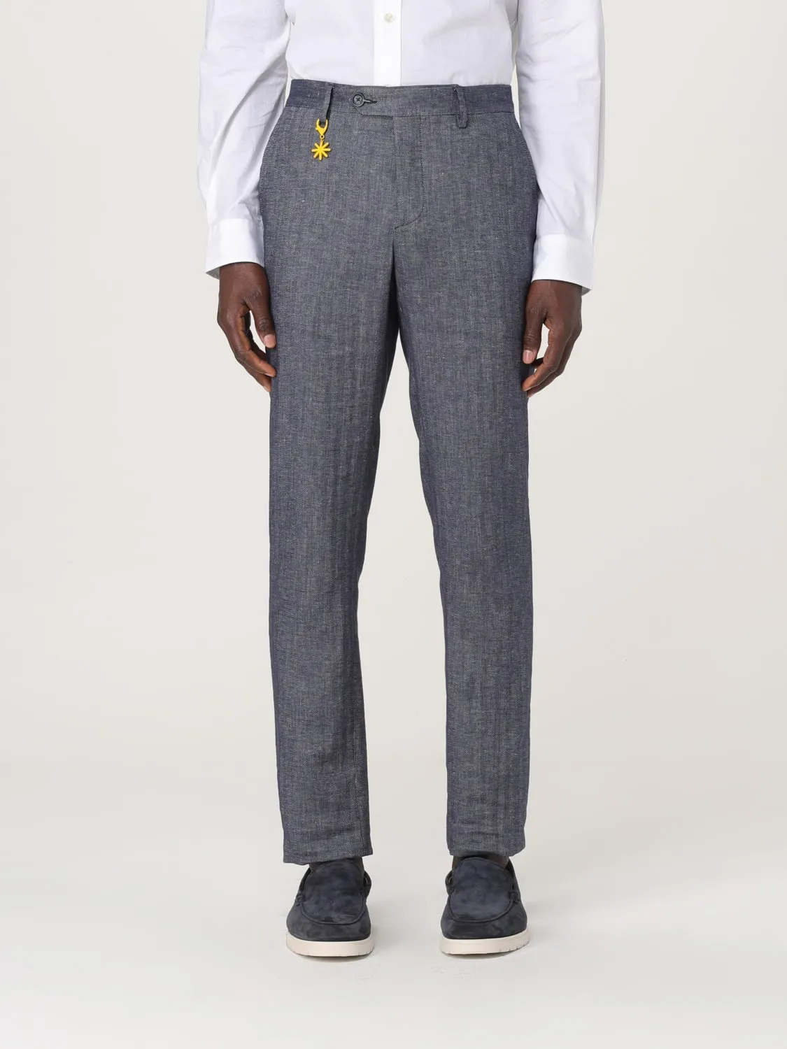 Pantalone chino Manuel Ritz in cotone e lino