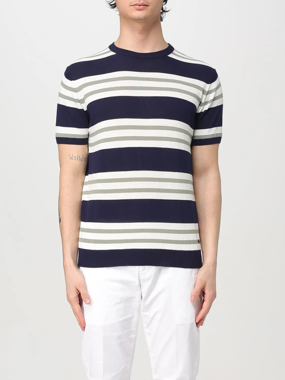 T-shirt Manuel Ritz in misto cotone a righe