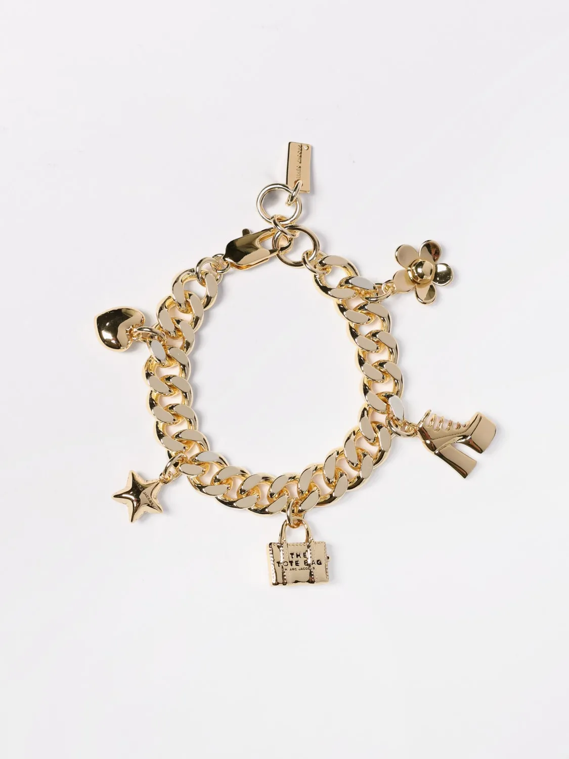 Bracciale The Mini Icon Charm Marc Jacobs in ottone con ciondoli