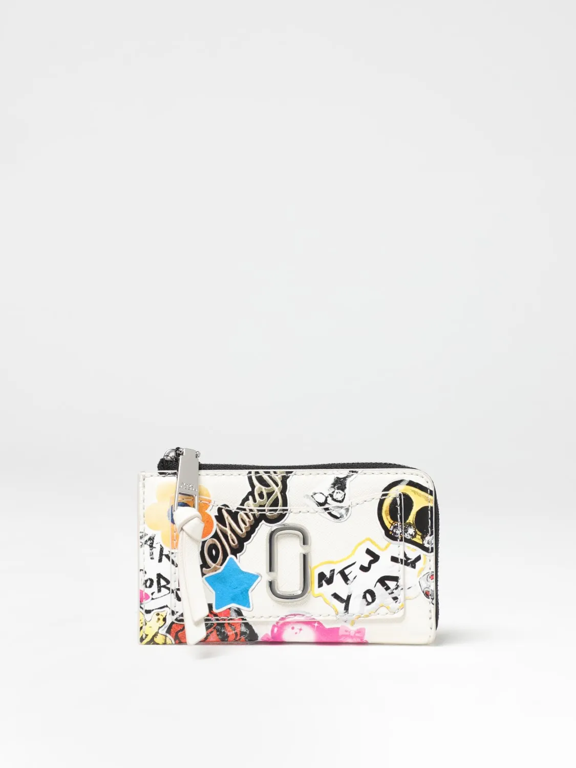 Portacarte di credito The Sticker Utility Snapshot Marc Jacobs in pelle stampata