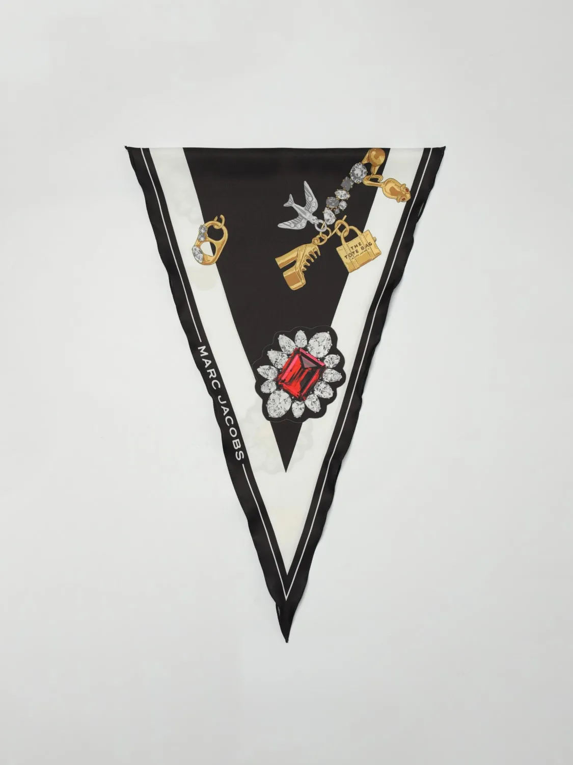 Foulard Marc Jacobs in viscosa stampata