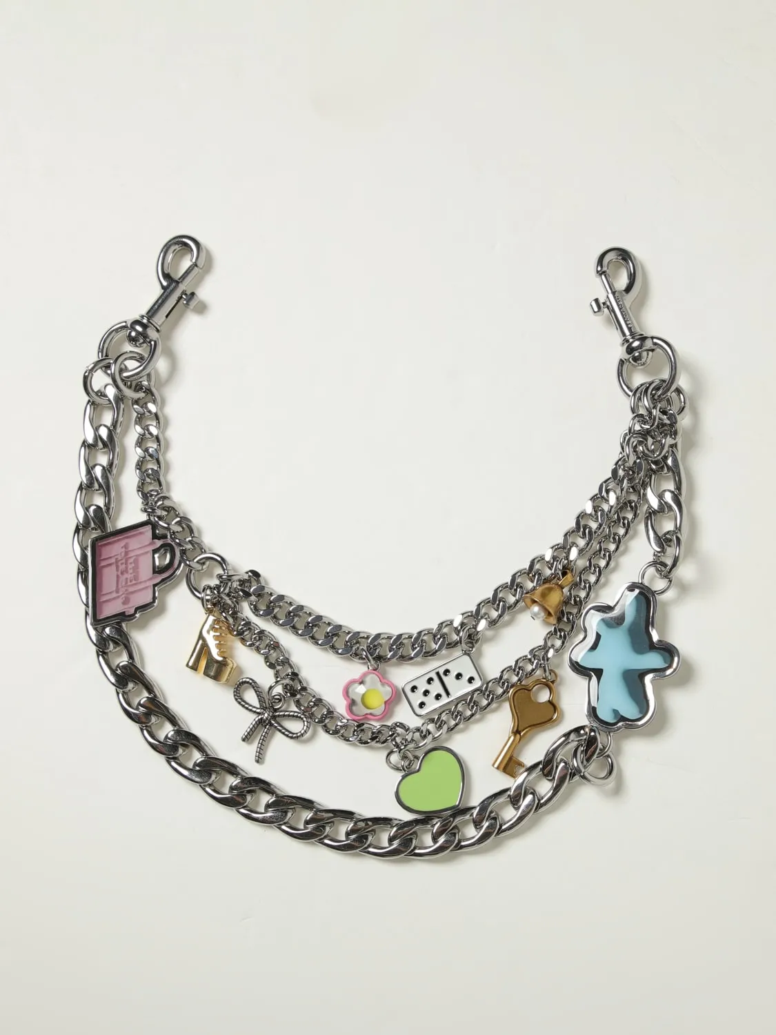 Tracolla intercambiabile The Sticker Marc Jacobs in ottone con charms