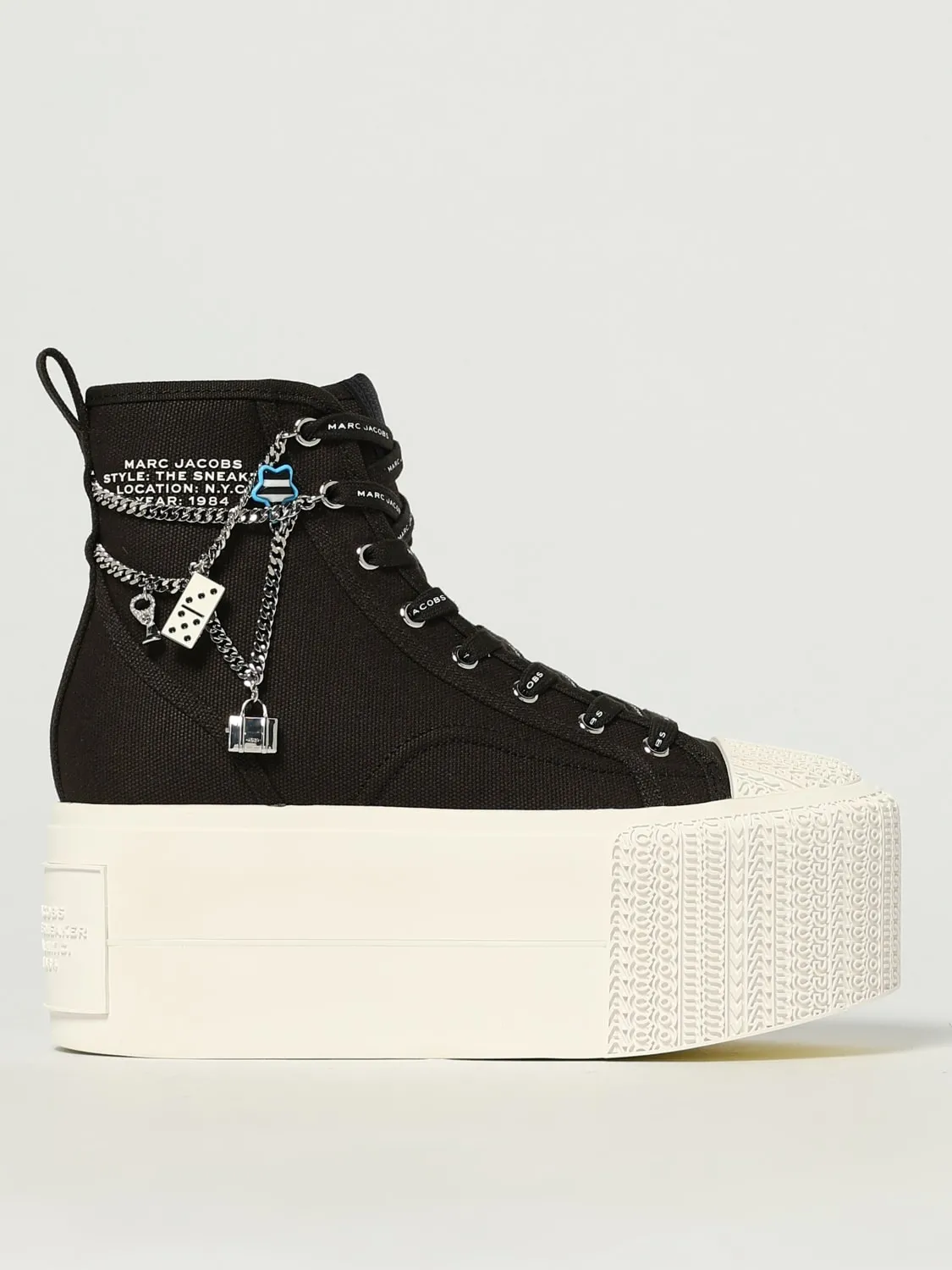Sneakers The Sticker Charm Platform Marc Jacobs in canvas di cotone