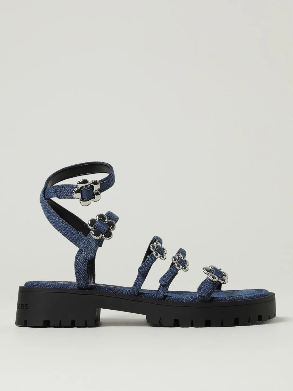Sandalo Marc Jacobs in denim di cotone
